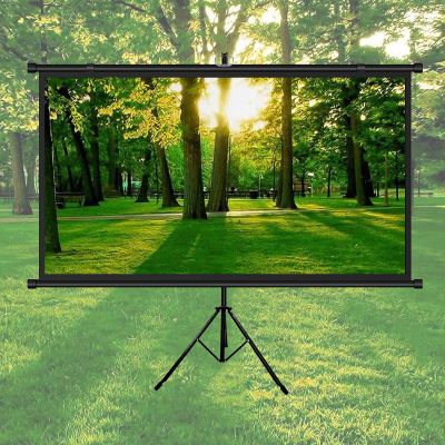 FAFACAI Projector Screen with Stand, Portable Indoor Outdoor Projector Screen Fordable, 4:3/16:9 HD Wrinkle-Free Mobile Standalone Movie Screen, for Movies, Conferences, Games (72) (84inch 16:9)