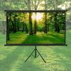 FAFACAI Projector Screen with Stand, Portable Indoor Outdoor Projector Screen Fordable, 4:3/16:9 HD Wrinkle-Free Mobile Standalone Movie Screen, for Movies, Conferences, Games (72) (84inch 16:9) view 1