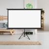 FAFACAI Projector Screen with Stand, Portable Indoor Outdoor Projector Screen Fordable, 4:3/16:9 HD Wrinkle-Free Mobile Standalone Movie Screen, for Movies, Conferences, Games (72) (84inch 16:9) view 2