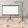 FAFACAI Projector Screen with Stand, Portable Indoor Outdoor Projector Screen Fordable, 4:3/16:9 HD Wrinkle-Free Mobile Standalone Movie Screen, for Movies, Conferences, Games (72) (84inch 16:9) view 3