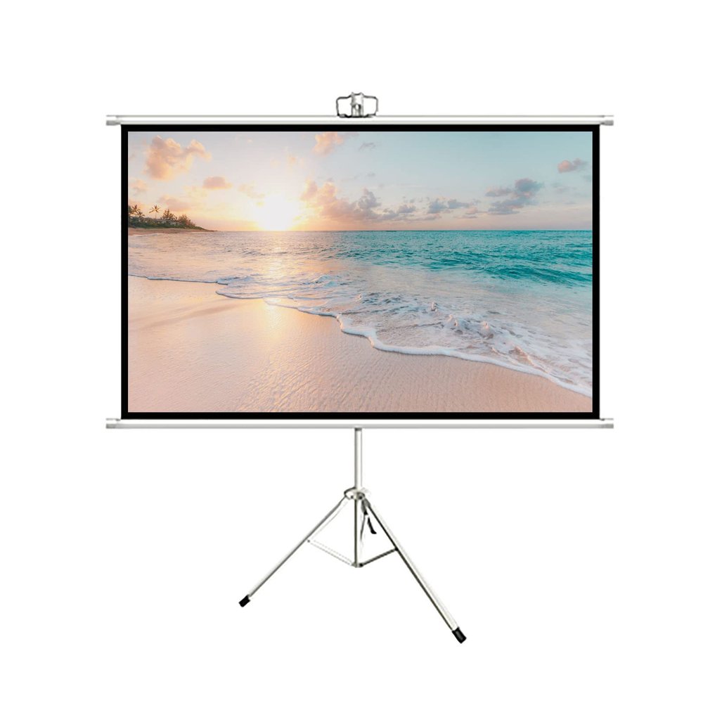 FAFACAI Projector Screen with Stand - Portable Wrinkle Free Outdoor Indoor Movie Screens 4:3/16:9 HD Manual Projections Movies Screen, for Home Theater Cinema Indoor Outdoor (84) (84inch 4:3)