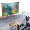 FAFACAI Projector Screen with Stand - Portable Wrinkle Free Outdoor Indoor Movie Screens 4:3/16:9 HD Manual Projections Movies Screen, for Home Theater Cinema Indoor Outdoor (84) (84inch 4:3) view 3