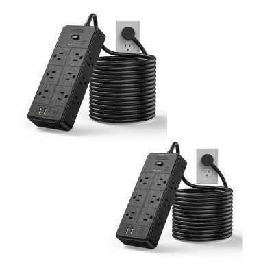 25 FT + 15 FT Surge Protector Power Strip, NTONPOWER 4000J Long Cord Extension Cord with 12 Outlets & 4 USB Ports (2USB C), 3 Side Multiple Outlet Extender, Wall Mounted for Home Office
