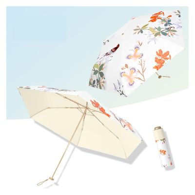 RENEESME Umbrellas for Rain Folding Umbrella Golden Umbrella Lightweight Portable Folding Umbrella Double-Purpose Sunshade Umbrella Strong Umbrella for Wind and Rain(Color:C)