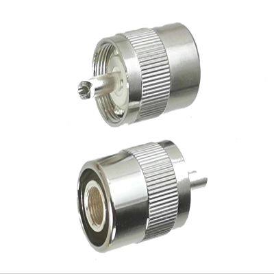 10pcs UHF PL259 Male Screwed Coupling Connector Solder RG5 RG6 5D-FB LMR300 Cable Straight