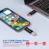 USB C Flash Drive 64GB 10 Pack, Wooolken Type-C Flash Drive + USB 2.0 Thumb Drive OTG Memory Stick Compatible with iPhone 16/15, Android Smartphone/Tablets/Computers view 2