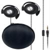 GOGOSINIS Comfortable Kids On-Ear Headphones for School with Soft Sponge Cushions, Adjustable Earhooks, 3.5mm Jack, and Headphones for Kids with Case - Perfect for Tablets and Computers (Black-Silver) view 1