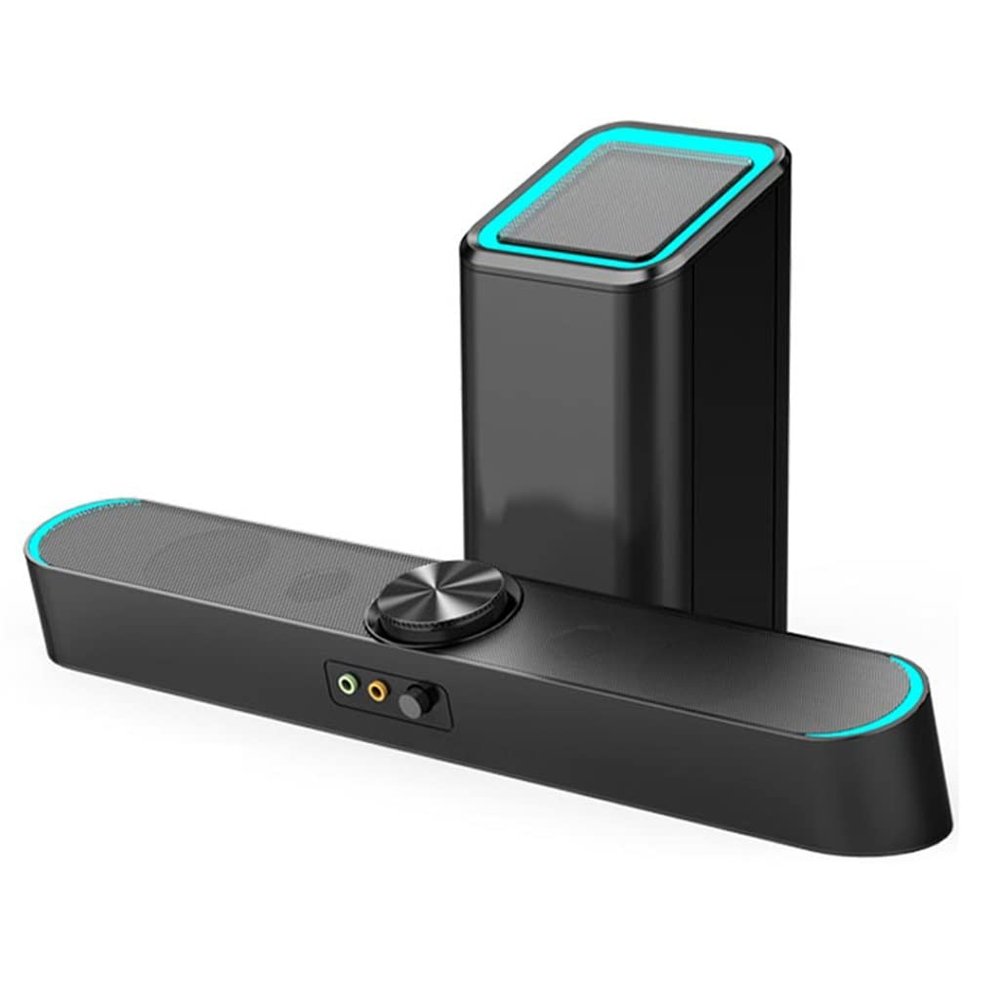 Desktop Computer Speaker 4D Stereo Super Bass Subwoofer Speakers 3.5mm Wired Soundbox USB Powered Speaker
