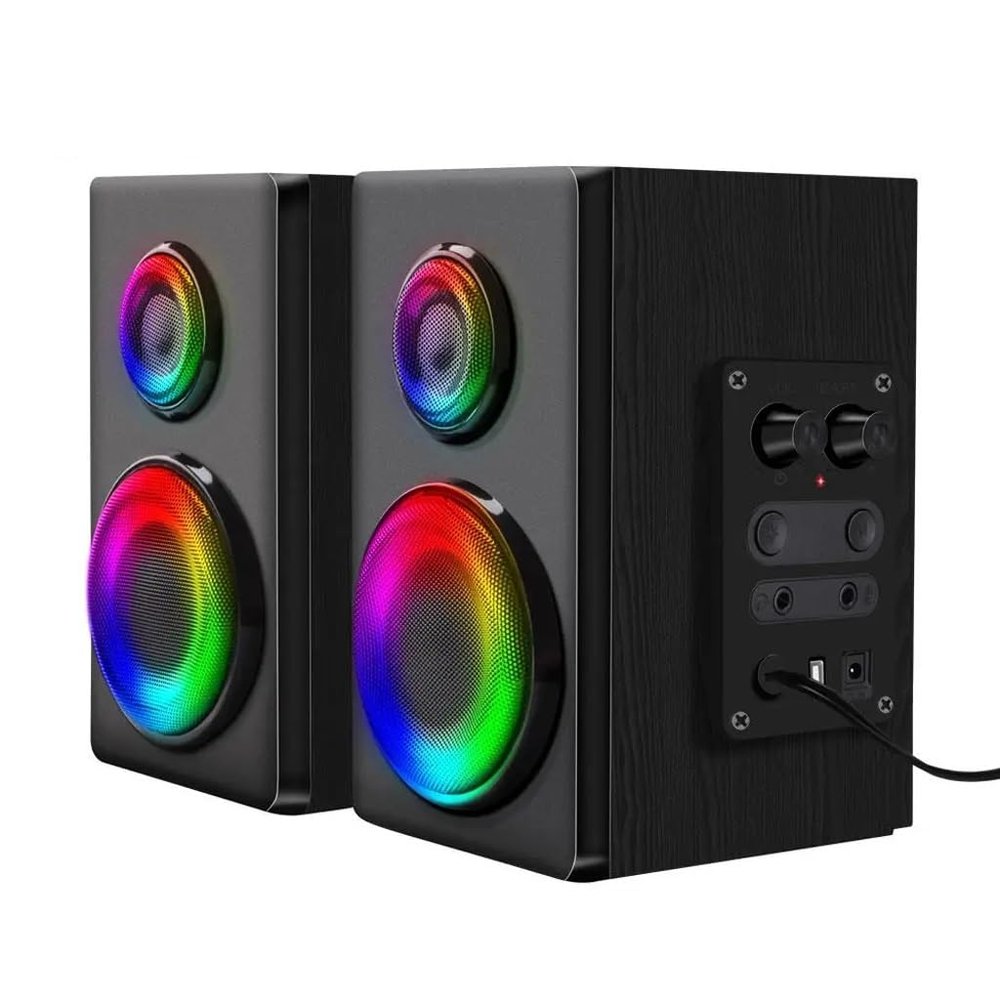 Zhong Support Gaming 2.0 Speakers Aux 3.5mm Stereo Surround Music for Computer PC Loudspeakers