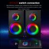 Zhong Support Gaming 2.0 Speakers Aux 3.5mm Stereo Surround Music for Computer PC Loudspeakers view 3