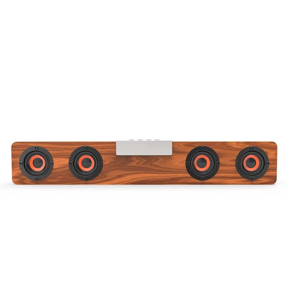 Portable HiFi -Compatible Desktop Wooden Speakers Music SoundBar Support TF Card AUX Handsfree for TV