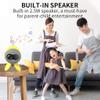 Mini Projector Child Portable Projector Support HD 1080p LED Video Projector 360 Rotation Stereo Speaker with TV Stick Laptop DVD PS3 PS4 for Home Movie Party Games White (Yellow ) view 2