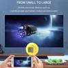 Mini Projector Child Portable Projector Support HD 1080p LED Video Projector 360 Rotation Stereo Speaker with TV Stick Laptop DVD PS3 PS4 for Home Movie Party Games White (Yellow ) view 4