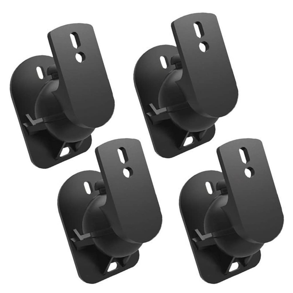 4PCS Speaker Wall Mount Bracket Surround Sound Wall Holder Stand Speaker Wall Mount Surround Sound Bracket (Black) (Color : Black, Size : One Size) (Black One Size)