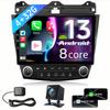 8 Core 4+32G Car Radio Stereo for Honda Accord 7th 2003 2004 2005 2006 2007: 10 inch with CarPlay Android Auto 5G WiFi Bluetooth GPS SWC Mirror Link Split-Screen DSP FM/RDS view 1