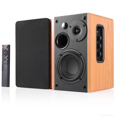 80W Bookshelf Speaker 2.0 HiFi Speaker Sound System Wood Music Speakers for TV Computer Column Soundbar 4.5Inch USB