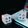 Computer Speaker,Desktop Speakers Compact Portable Mini Sound Box for Laptops Desktops Mobile Devices,Built-in Radiators,Perfect As A Gift Or Desktop Decoration (Black) (Pink) view 2