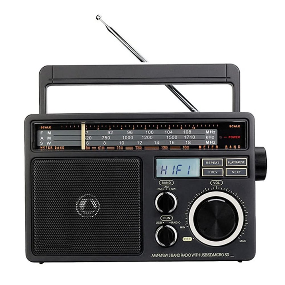 Portable Radio with Digital MP3 Player Support USB Loud Volume Big Speaker Home Elder