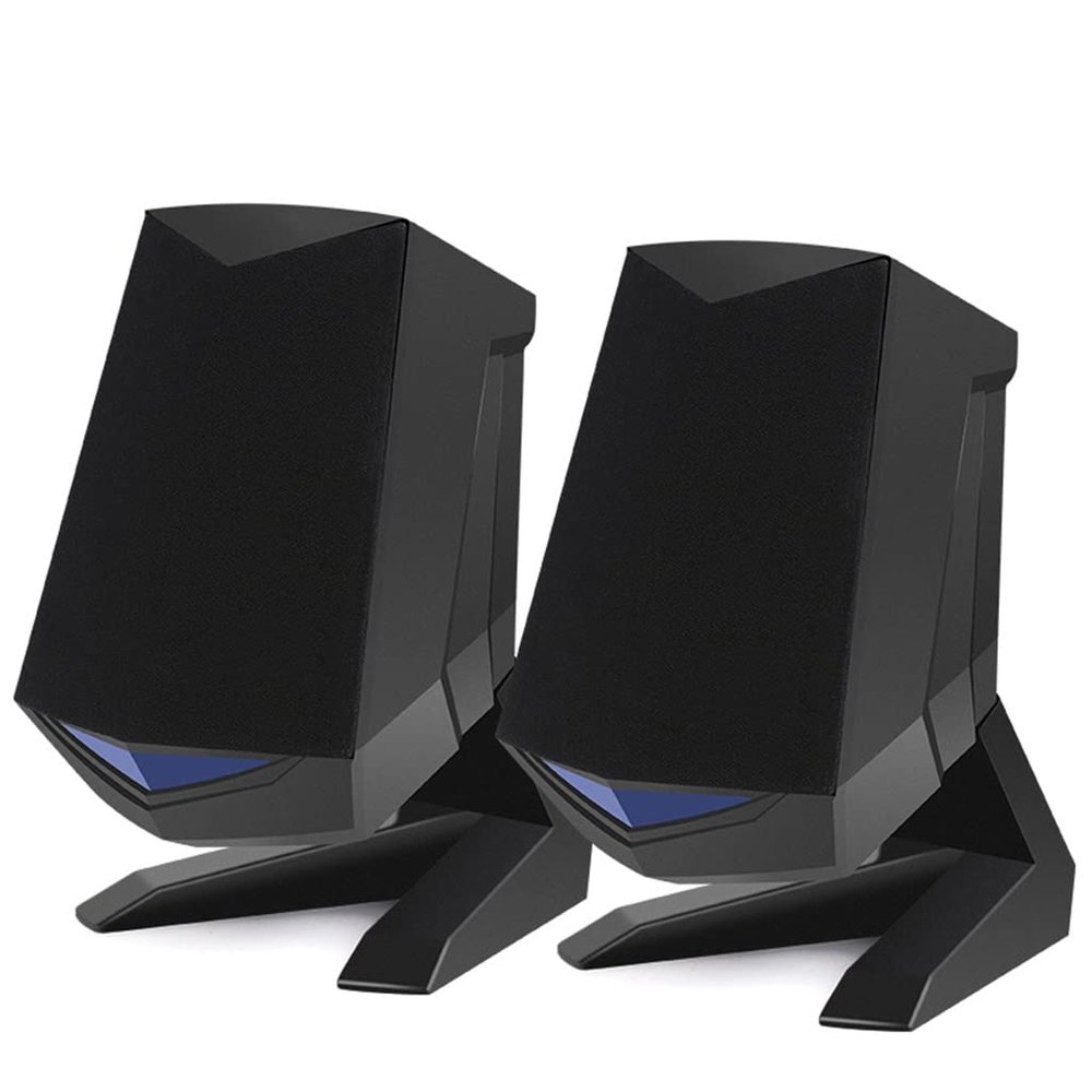 1 Pair Wired Computer Speakers USB AUX Bass Reinforcement PC Speaker for Laptop Desktop 6W 64mm Horn Audio Loudspeaker
