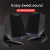 1 Pair Wired Computer Speakers USB AUX Bass Reinforcement PC Speaker for Laptop Desktop 6W 64mm Horn Audio Loudspeaker view 4