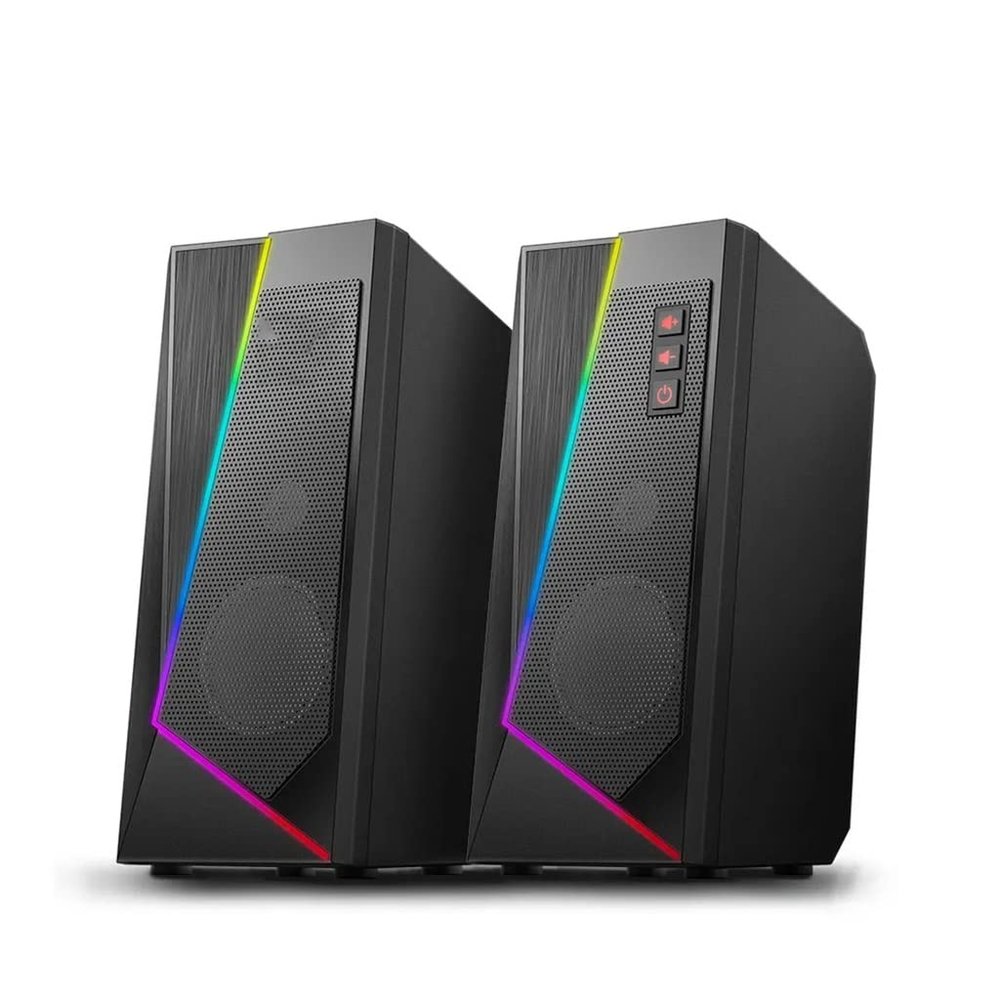 3.5mm Stereo Surround Music Speakers Sound Bar for Computer 2.0 PC Home Notebook TV Loudspeakers (D As Show)