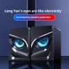Computer Speakers,USB Powered Gaming Speakers with LED Light,Small Volume Large Sound Effect,Cool Lights,2 Speaker Units,Mini Multimedia Speaker for PC Desktop Lapto Tablet Phone view 2