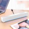 Computer Speakers, USB Powered PC Speakers for Desktop Computer Laptop, with LED Lights (Color : Black) (White) view 1