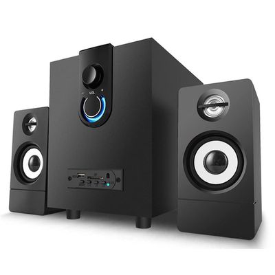 2.1 Active Wooden Multimedia Speakers Subwoofer Computer Speakers for Desktop PC Accessories Home Office