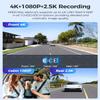 AZDOME M550 Max 4K 3 Channel Dash Cam, Dual STARVIS Sensors, 4K+2.5K+1080P Front and Rear Inside Triple Car Camera, Built-in WiFi GPS, 64GB Card Included, IR Night Vision (M550 Max) view 2