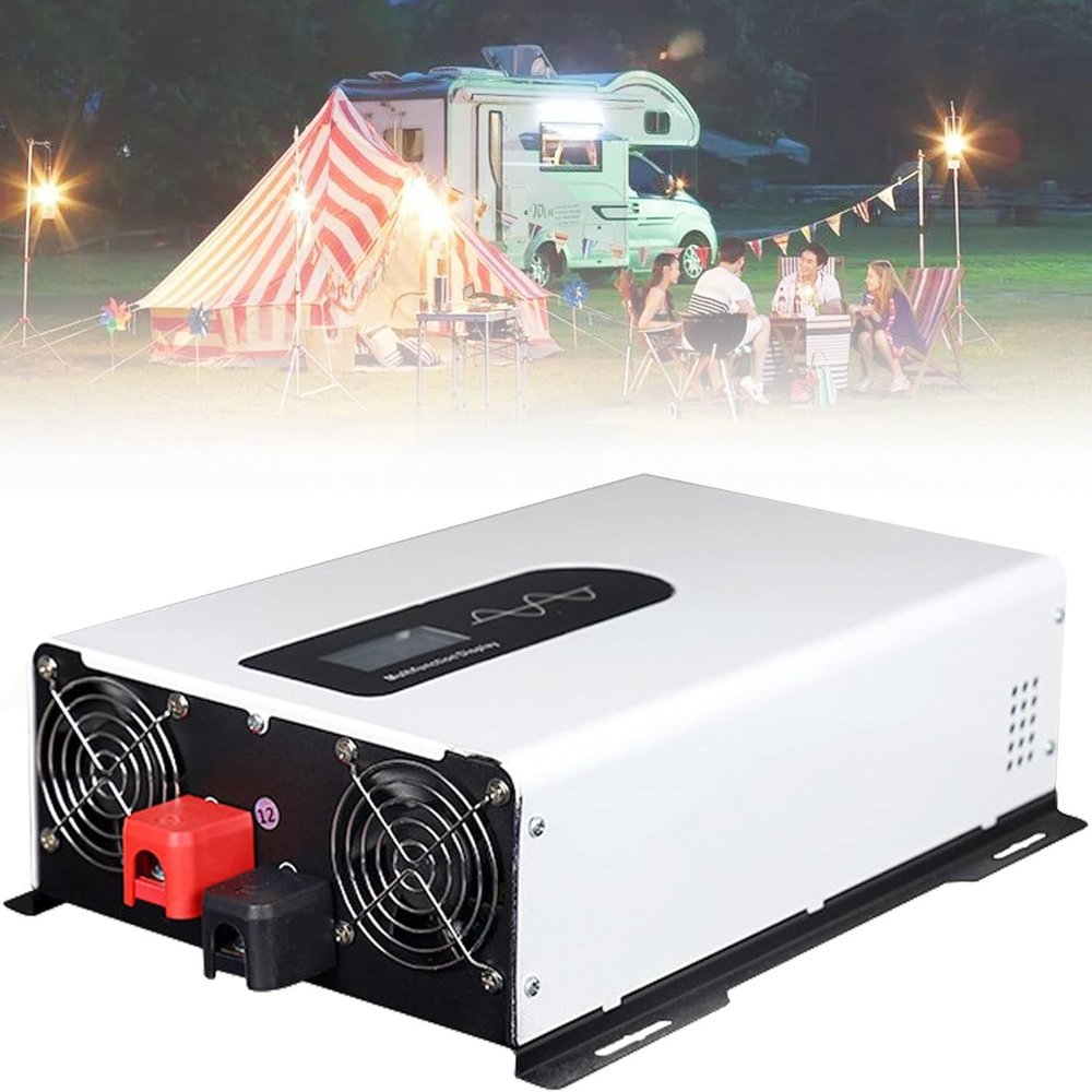 Pure Sine Wave Car Power Inverter DC60/72/96V to AC 110v/220v Power Converter,4500/5200/6600/10000W with Ac Outlets and LCD Display for Home RV Cars Trucks Outdoor,5200w-60v