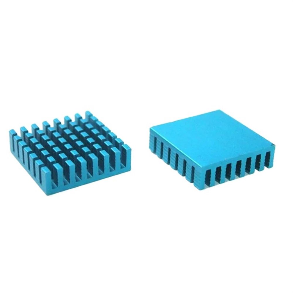 20PCS 30mm aluminum alloy heat sink 28 * 28 * 8mm CPU chip heat sink power radiator(Color:Blue)
