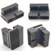 ZHENGPEG 2-PCS USB 3.0 19-Pin/20-Pin Male to Female Expansion Adapter 90 Degree Motherboard Adapter L Turn Right Angle Socket for Computer Motherboard view 2