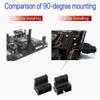 ZHENGPEG 2-PCS USB 3.0 19-Pin/20-Pin Male to Female Expansion Adapter 90 Degree Motherboard Adapter L Turn Right Angle Socket for Computer Motherboard view 4