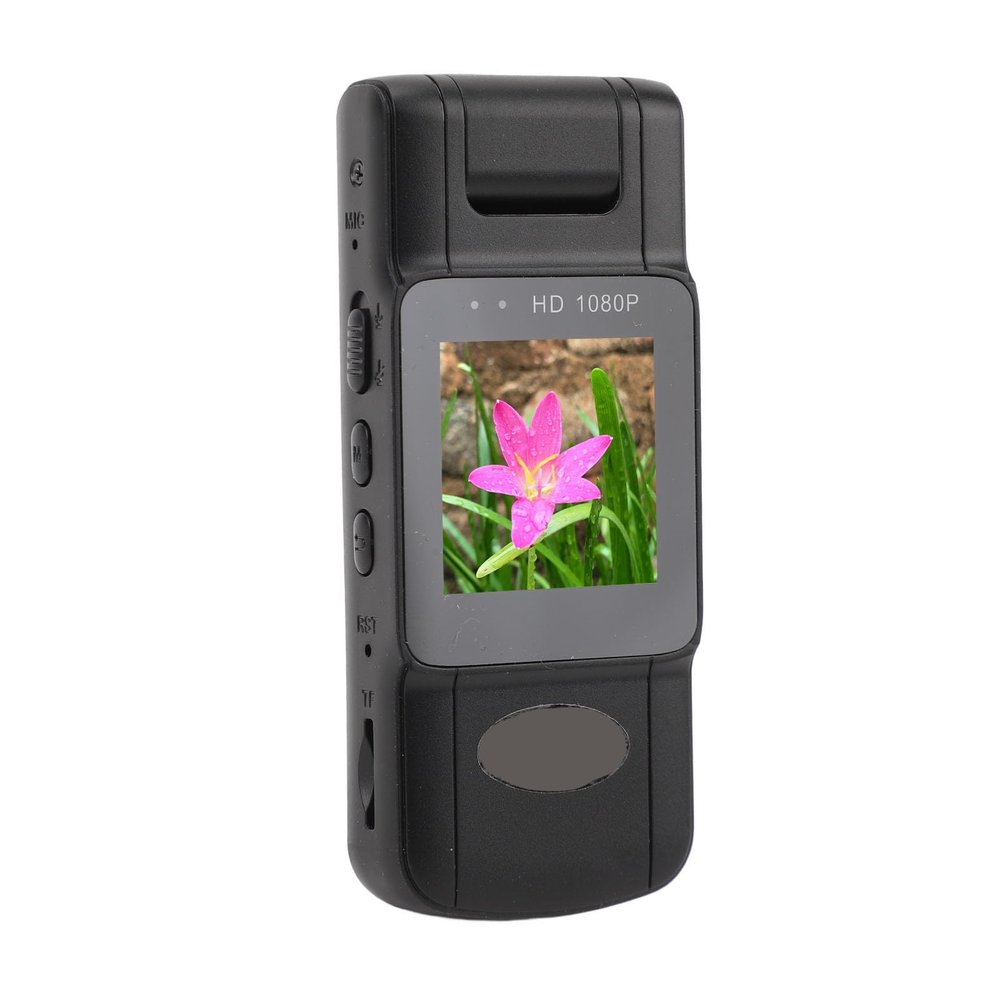 Wearable Camera 2K Night Vision 180 Degree Lens Rotation Magnetic Body Worn Sports Camera with Back Clip 1/4in Thread Port Motion Detection Wearable Camera