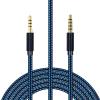 3.5mm Headset Cord Nylon Braided Cable for A10 A30 A40 Headphones Long Lasting Wire Gold Plated Connector 200cm Wide Frequency view 1