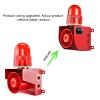 EOKHEOY Outdoor Alarm Siren with Button Control Box Adjust 0-120dB Loud Horn 12 Tones Emergency Security Siren with LED Strobe Light for Farm School Factory Mall Warehouse AC110V view 3
