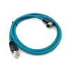 6.56ft M12 8 Pin A Code Male Right Angled to RJ45 Male High Flex Cat6 Ethernet Cable, RJ45 to M12 Industrial Connector Cable Shielded Field Wireable Cable Assembly for Automation Application 2Meter view 1