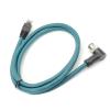 6.56ft M12 8 Pin A Code Male Right Angled to RJ45 Male High Flex Cat6 Ethernet Cable, RJ45 to M12 Industrial Connector Cable Shielded Field Wireable Cable Assembly for Automation Application 2Meter view 4