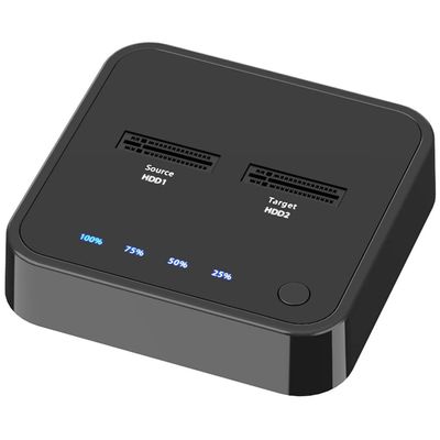 ZHCHAO 3.1 Type C to M.2 Bay External Hard Drive Docking Station with Offline Clone for M2 SSD Supports 2TB HDD Holder(Color:K3016P)