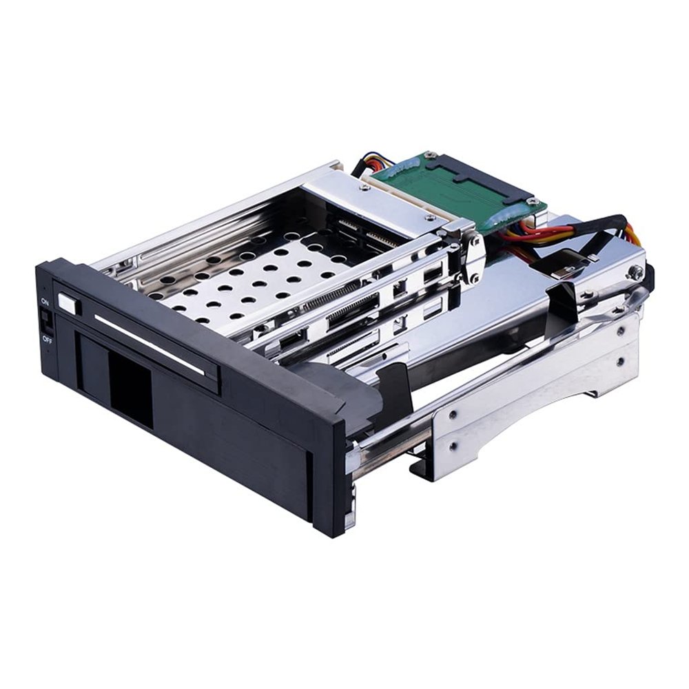 ZHCHAO 2.5+3.5 Inch Bay SATA Internal Hard Drive Tray SSD HDD Mobile Rack for 5.25in Device Bay Docking Station