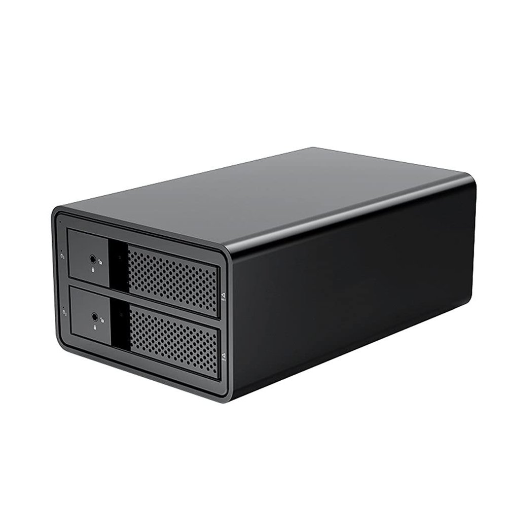 ZHCHAO 2 Bay 3.5'' USB3.0 to SATA HDD Docking Station Aluminum HDD Enclosure 36W Power Adapter HDD Case