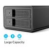ZHCHAO 2 Bay 3.5'' USB3.0 to SATA HDD Docking Station Aluminum HDD Enclosure 36W Power Adapter HDD Case view 3