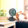 A2Z Mini 4 Inch Desk Clip Fan Quiet Portable USB Rechargeable 3 Speed Home Bedroom Office Car Outdoor Travel Prams Fan Black view 4
