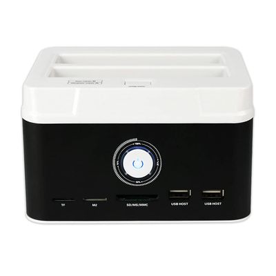 ZHCHAO 3.0 to SATA Slots Hard Drive Docking Station with 2.0 Hub and Card Reader for 2.5 3.5 Inch HDD SSD SATA