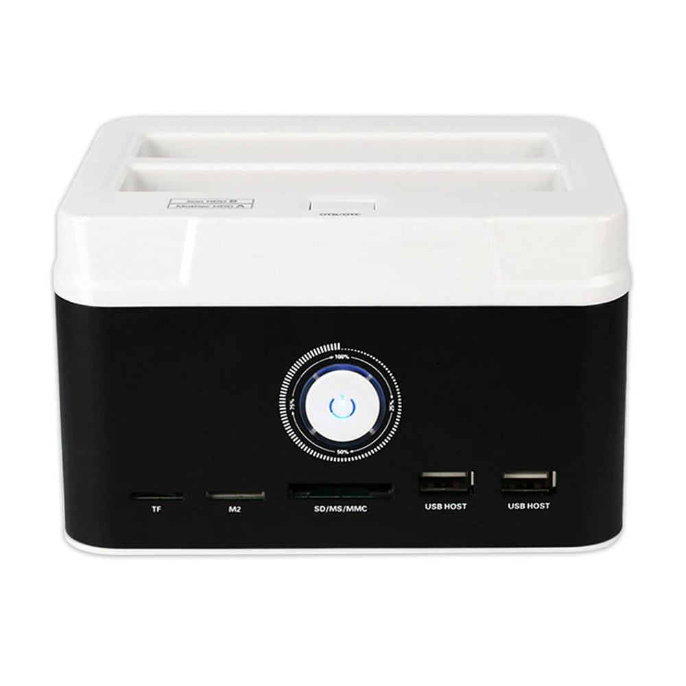 ZHCHAO 3.0 to SATA Slots Hard Drive Docking Station with 2.0 Hub and Card Reader for 2.5 3.5 Inch HDD SSD SATA