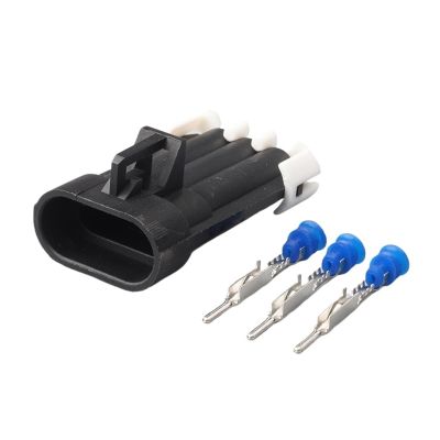TakenE 1/2/5/10Set 3Pin Black Auto Connector Metri-Pack 150 Temperature Sen/sor Male Female P1ug 12129615 12110293(Color:M,Size:2 sets)