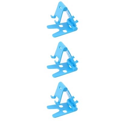 Angoily 3pcs Double Phone Holder for Desk Desktop Mount for Cellphone Tablet Sturdy Material Space-Saving Design for Home Office Use