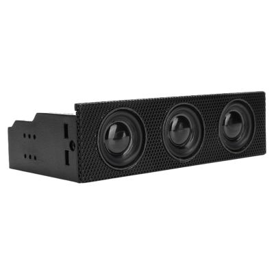 Acouto PC Front Panel Speaker Stereo Surround Computer Case Builtin Mic Loudspeaker 5.25in STW9005 Stereo Speaker PC Front Panel Computer Case Built in Music Loudspeaker Case Mic Loudspea