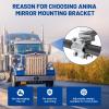 Anina NMO Roll Bar Mirror Antenna Mount, Tubular Antenna Mount Bracket Dual Band Antenna Lip Hatchback Mount Bracket NMO to PL259 Male RG58 Coax Cable UHF VHF 136-174MHz 400-470MHz, 3.5 Antenna view 4