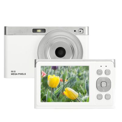 4K Digital Camera, 50MP 16X Digital Zoom Vlogging Camera with 2.88in Screen, Compact Video Camera Built in Fill Light, 750mAh Rechargeable, for Travel Birthday Wedding Gift